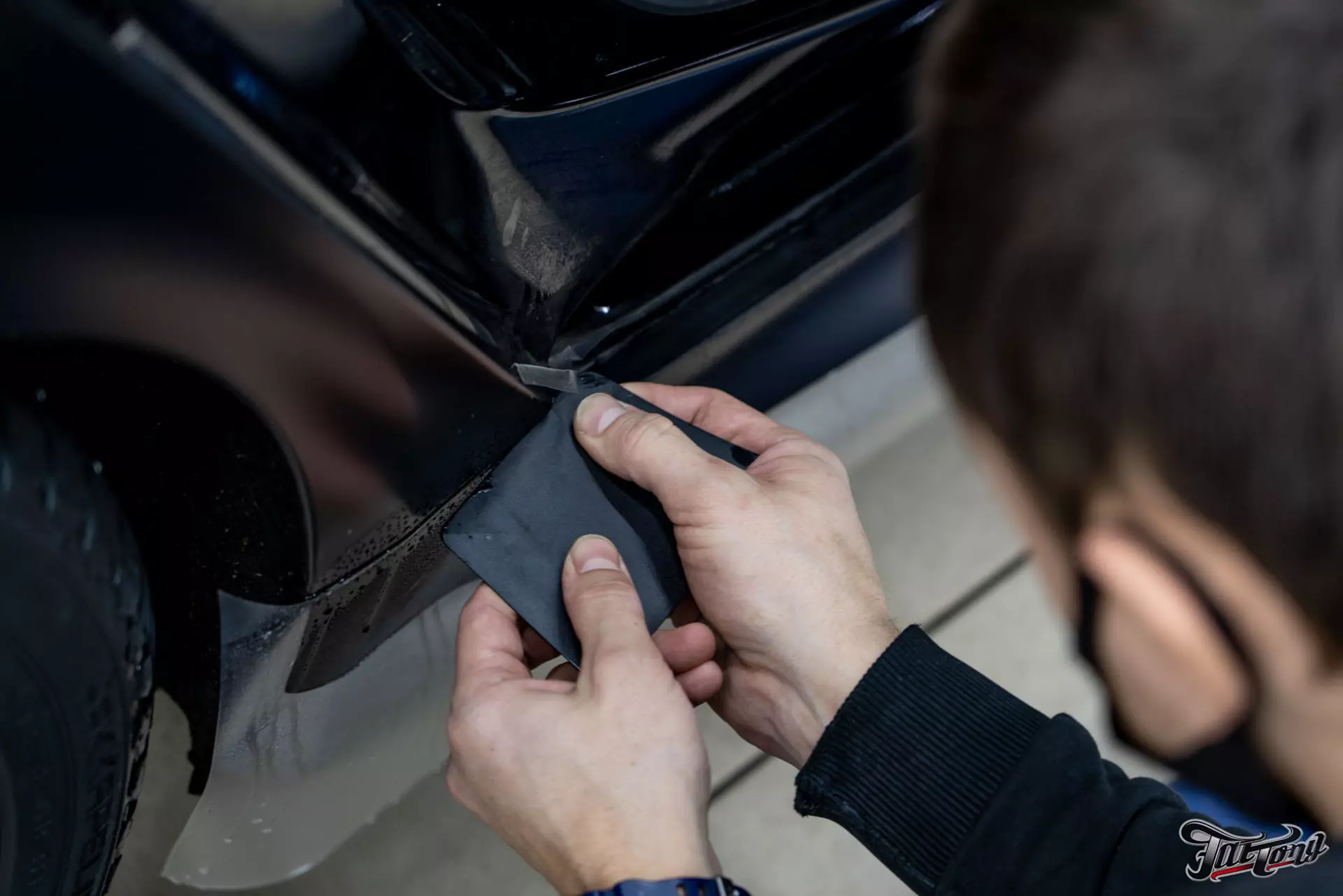 BMW 5. Оклейка в матовый полиуретан